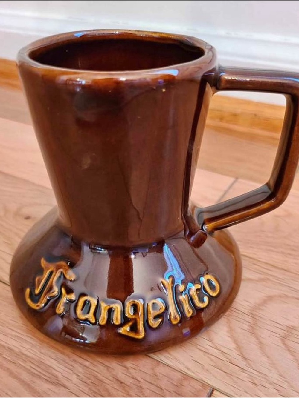 Set of 10 NEW Frangelico  Ceramic Coffee Mugs Deep Brown in Original boxes